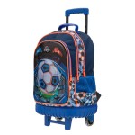 Mochila Filgo Con Carro 18 3D Futbol Azul